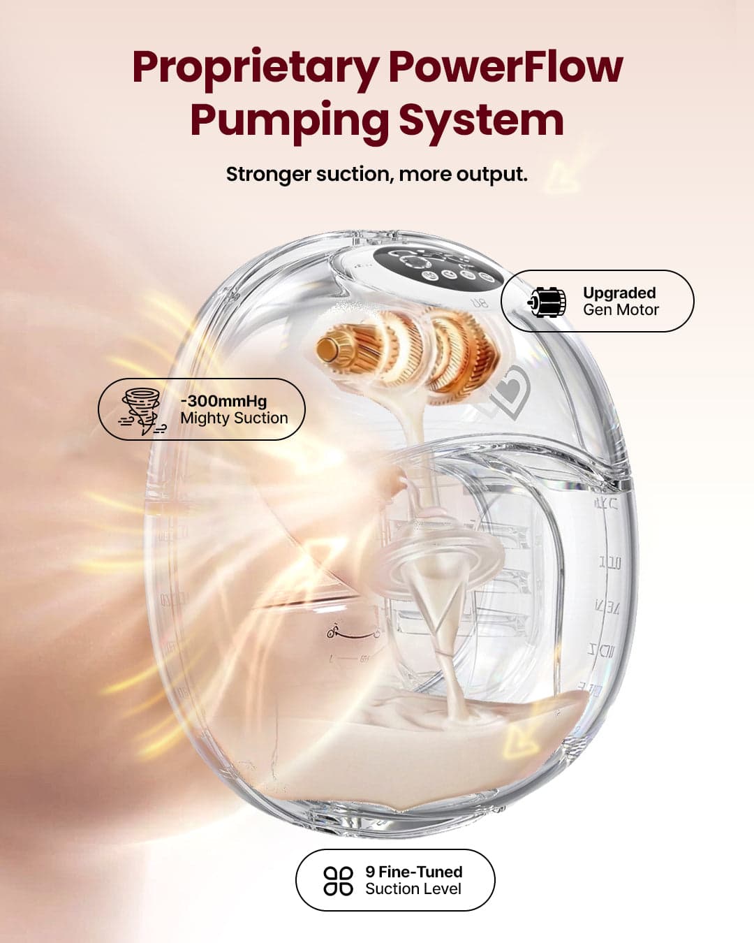 Pumping system: adjustable suction and multiple levels
